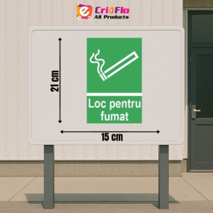 Indicator protectia muncii loc pentru fumat, Sticker autocolant - Img 2