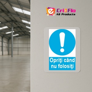 Indicator protectia muncii opriti cand nu folositi, Sticker autocolant - Img 4