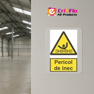 Indicator protectia muncii pericol de inec, Sticker autocolant - Img 4