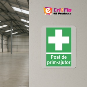Indicator protectia muncii post de prim ajutor, Sticker autocolant - Img 4