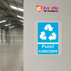 Indicator protectia muncii punct colectare, Sticker autocolant - Img 4