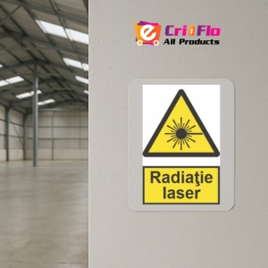 Indicator protectia muncii radiatie laser, Sticker autocolant - Img 4