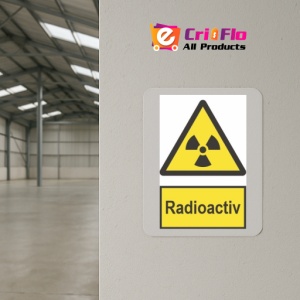 Indicator protectia muncii radioactiv, Sticker autocolant - Img 4