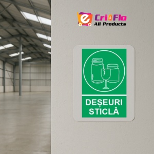 Indicator protectia muncii reciclare deseuri sticla 1, Sticker autocolant - Img 4
