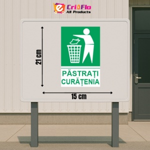 Indicator protectia muncii reciclare pastrati curatenia, Sticker autocolant - Img 2