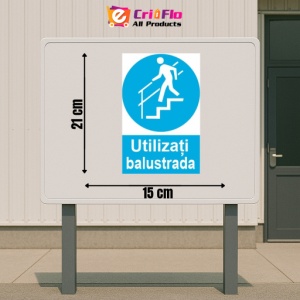 Indicator protectia muncii utilizati balustrada, Sticker autocolant - Img 2
