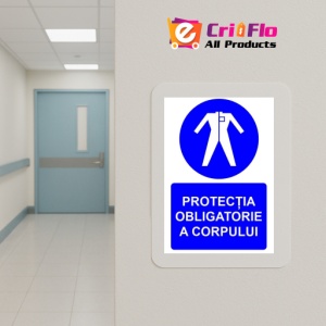 Indicator Protectia obligatorie a corpului indicator de obligativitate, Sticker autocolant - Img 5