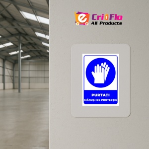 Indicator Purtati manusi de protectie, Sticker autocolant - Img 3