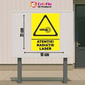 Indicator Radiatie laser, Sticker autocolant - Img 2