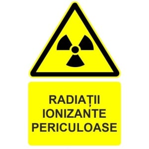 Indicator Radiatii ionizante periculoase indicator de avertizare, Sticker autocolant
