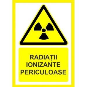 Indicator Radiatii ionizante periculoase, Sticker autocolant