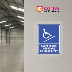 Indicator Rampa pentru persoane cu dizabilitati, Sticker autocolant - Img 4