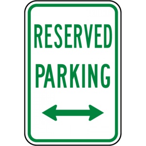 Indicator Reserved Parking Double Arrow Sign, Sticker autocolant