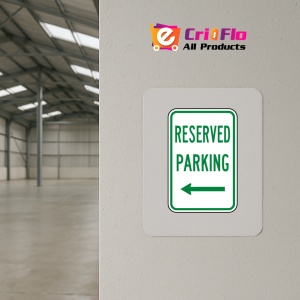 Indicator Reserved Parking Left Arrow Sign, Sticker autocolant - Img 3