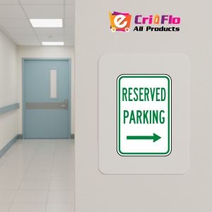 Indicator Reserved Parking Right Arrow Sign, Sticker autocolant - Img 4