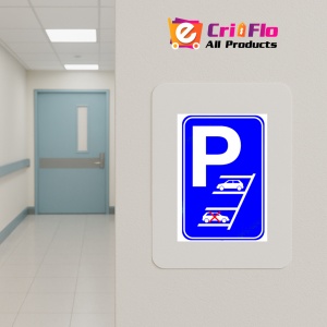 Indicator Reverse parking only sign, Sticker autocolant - Img 4