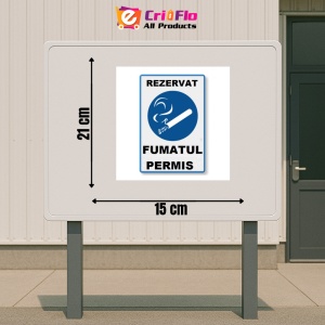 Indicator rezervat fumatul permis loc de fumat, Sticker autocolant - Img 2