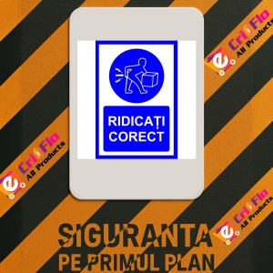 Indicator Ridicati corect, Sticker autocolant - Img 2