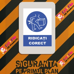 Indicator Ridicati corect, Sticker autocolant - Img 3