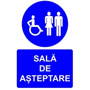 Indicator Sala de asteptare indicator de obligativitate, Sticker autocolant