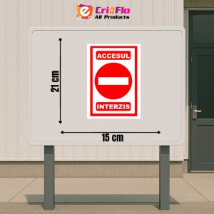 Indicator Semn accesul interzis, Sticker autocolant - Img 2
