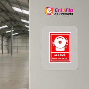 Indicator Semn cu Alarma de incendiu, Sticker autocolant - Img 4