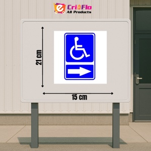 Indicator Semn cu sageata pentru persoane cu handicap, Sticker autocolant - Img 2