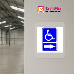 Indicator Semn cu sageata pentru persoane cu handicap, Sticker autocolant - Img 4