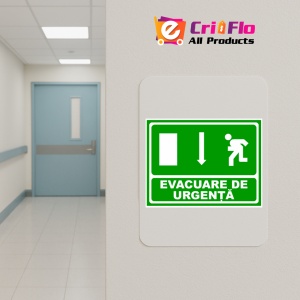 Indicator Semn de evacuare de urgenta, Sticker autocolant - Img 5