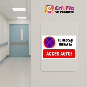 Indicator Semn de parcare nu blocati intrarea acces auto, Sticker autocolant - Img 5