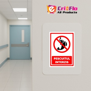 Indicator Semn de pescuitul interzis, Sticker autocolant - Img 5
