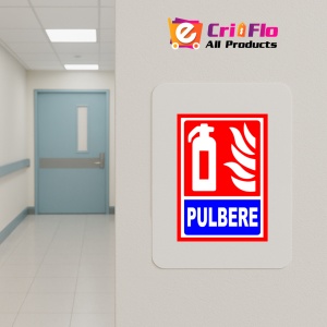 Indicator Semn de stingator cu pulbere, Sticker autocolant - Img 5