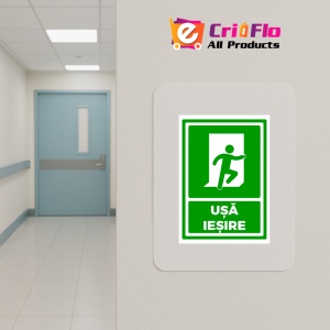 Indicator Semn de usa pentru iesire, Sticker autocolant - Img 5