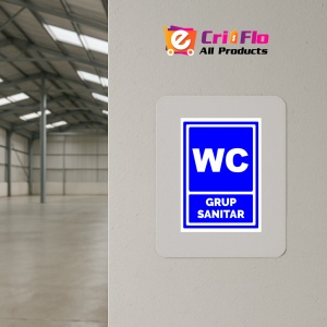 Indicator Semn de wc grup sanitar, Sticker autocolant - Img 4