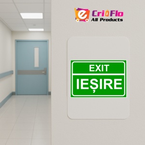 Indicator Semn exit si iesire, Sticker autocolant - Img 5