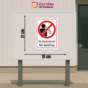 Indicator Semn nu expectoratie no spitting, Sticker autocolant - Img 2