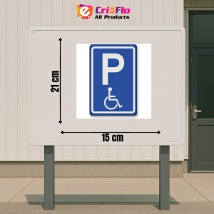 Indicator Semn parcare persoane cu handicap, Sticker autocolant - Img 2