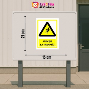 Indicator Semn pentru atentie la treapta, Sticker autocolant - Img 2