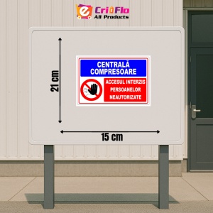 Indicator Semn pentru centrala compresoare, Sticker autocolant - Img 2