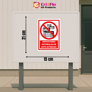 Indicator Semn pentru depozitarea materialelor, Sticker autocolant - Img 2