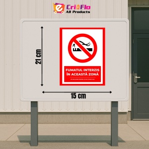 Indicator Semn pentru fumatul interzis in aceasta zona, Sticker autocolant - Img 2