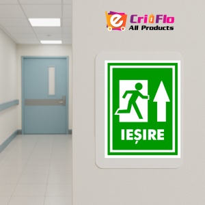 Indicator Semn pentru iesire cu directia sus, Sticker autocolant - Img 5