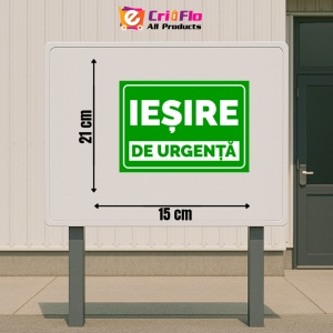 Indicator Semn pentru iesire de urgenta, Sticker autocolant - Img 2