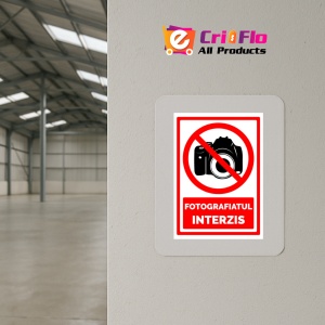 Indicator Semn pentru interzicere fotografiatul interzis, Sticker autocolant - Img 4