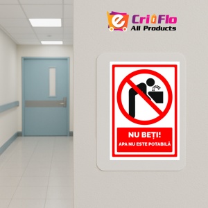 Indicator Semn pentru nu beti apa nu este potabila, Sticker autocolant - Img 5