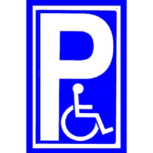 Indicator Semn pentru parcare cu scaun rutiere, Sticker autocolant