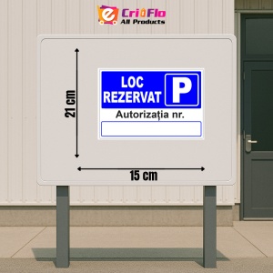 Indicator Semn pentru parcare loc rezervat autorizatia cu numar parcare, Sticker autocolant - Img 2