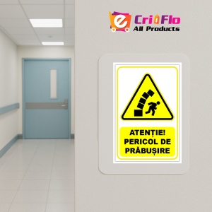 Indicator Semn pentru pericol de prabusire, Sticker autocolant - Img 5