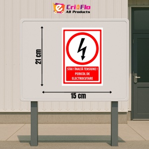 Indicator Semn pentru stai inalta tensiune pericol de electrocutare, Sticker autocolant - Img 2
