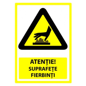 Indicator Semn pentru substante fierbinti, Sticker autocolant
